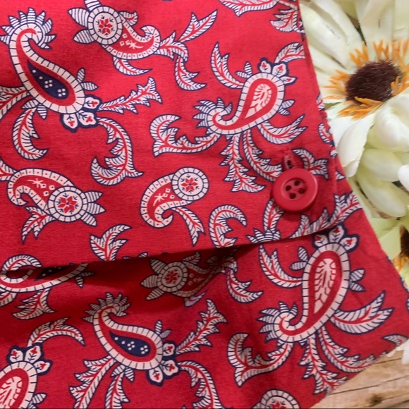 Charter Club skirt red boho print - Picture 7 of 7